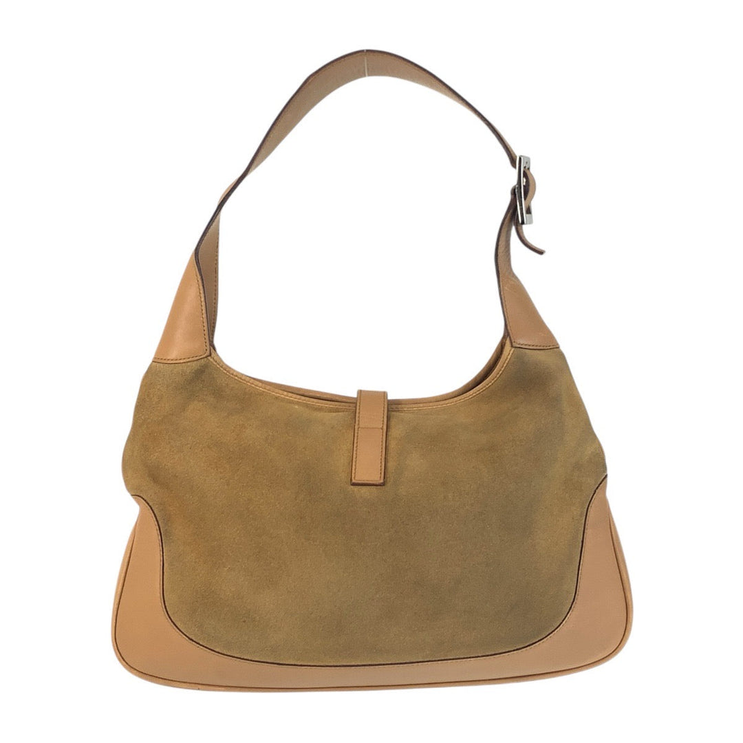 GUCCI Shoulder Bag 001.3306 2684 Suede Brown Multicolor SilverMetal Hobo Shoulder Bag Jackie Shelly Line Women Used Authentic