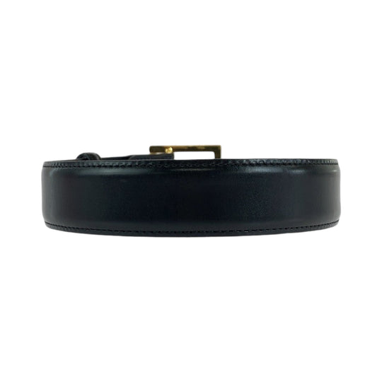 BVLGARI belt leather black Belt buckle Square buckle mens No Size (See Description) Used Authentic