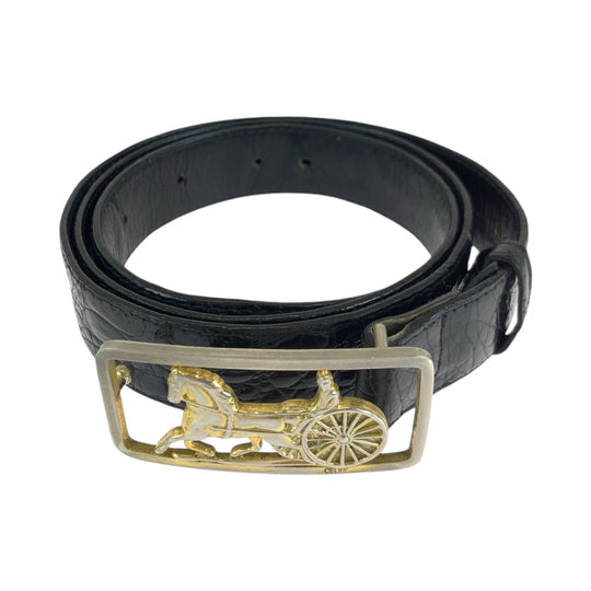 CELINE belt leather black Hose carriage