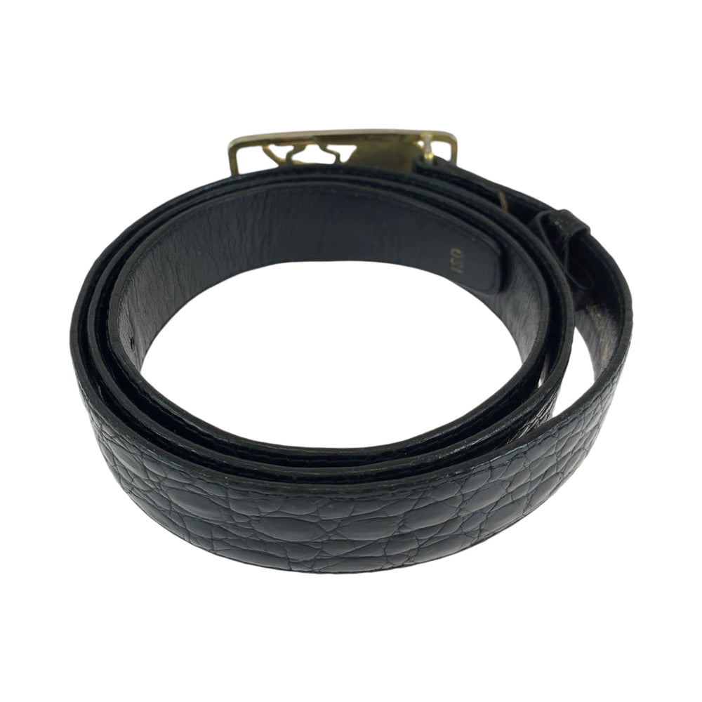 CELINE belt leather black Hose carriage