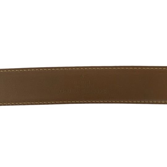 GUCCI belt 037 1192 leather Brown Belts Unisex sherry line interlocking Women 30 Used Authentic