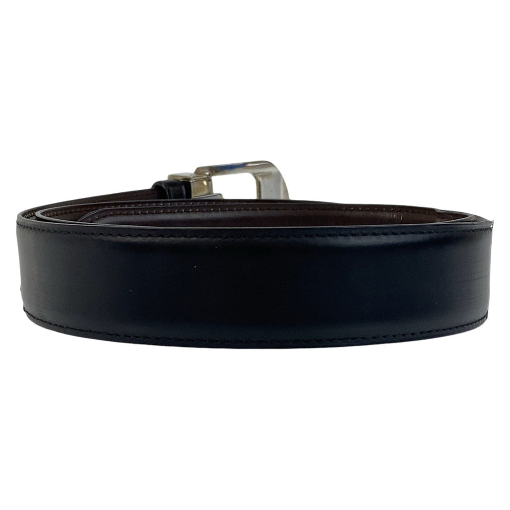 CARTIER belt leather black belt mens Used Authentic