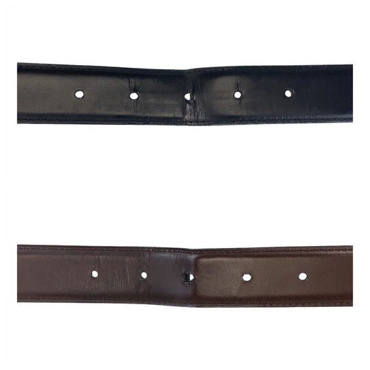 CARTIER belt leather black belt mens Used Authentic