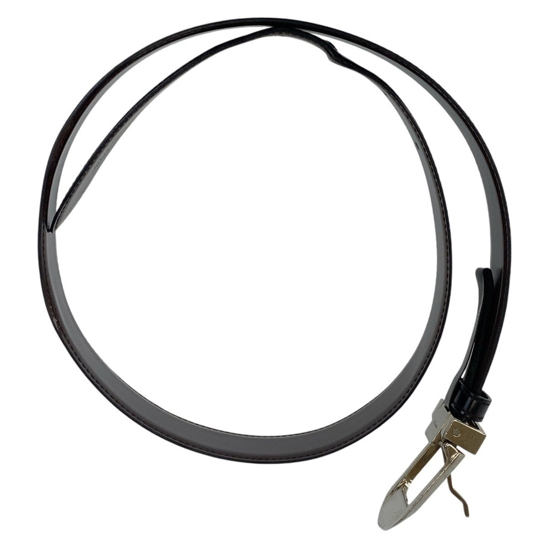 CARTIER belt leather black belt mens Used Authentic