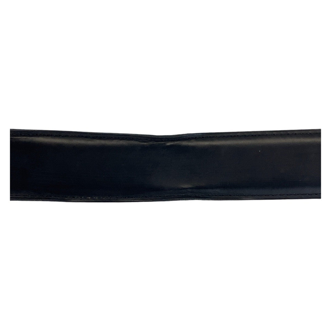 CARTIER belt leather black belt mens Used Authentic