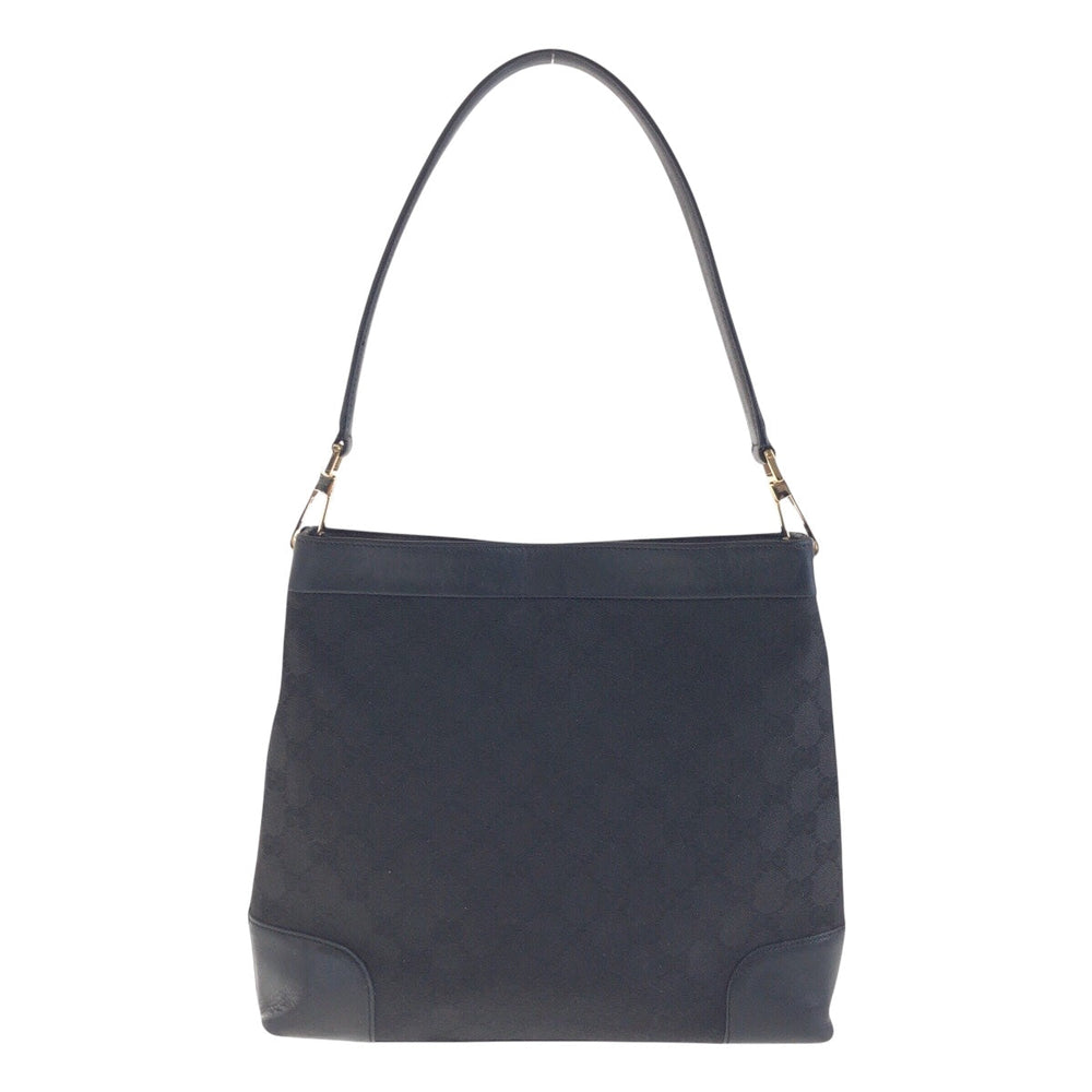 GUCCI Shoulder Bag 001 4231 2123 GG canvas, leather Black GoldMetal Shoulder Bag Women Used Authentic