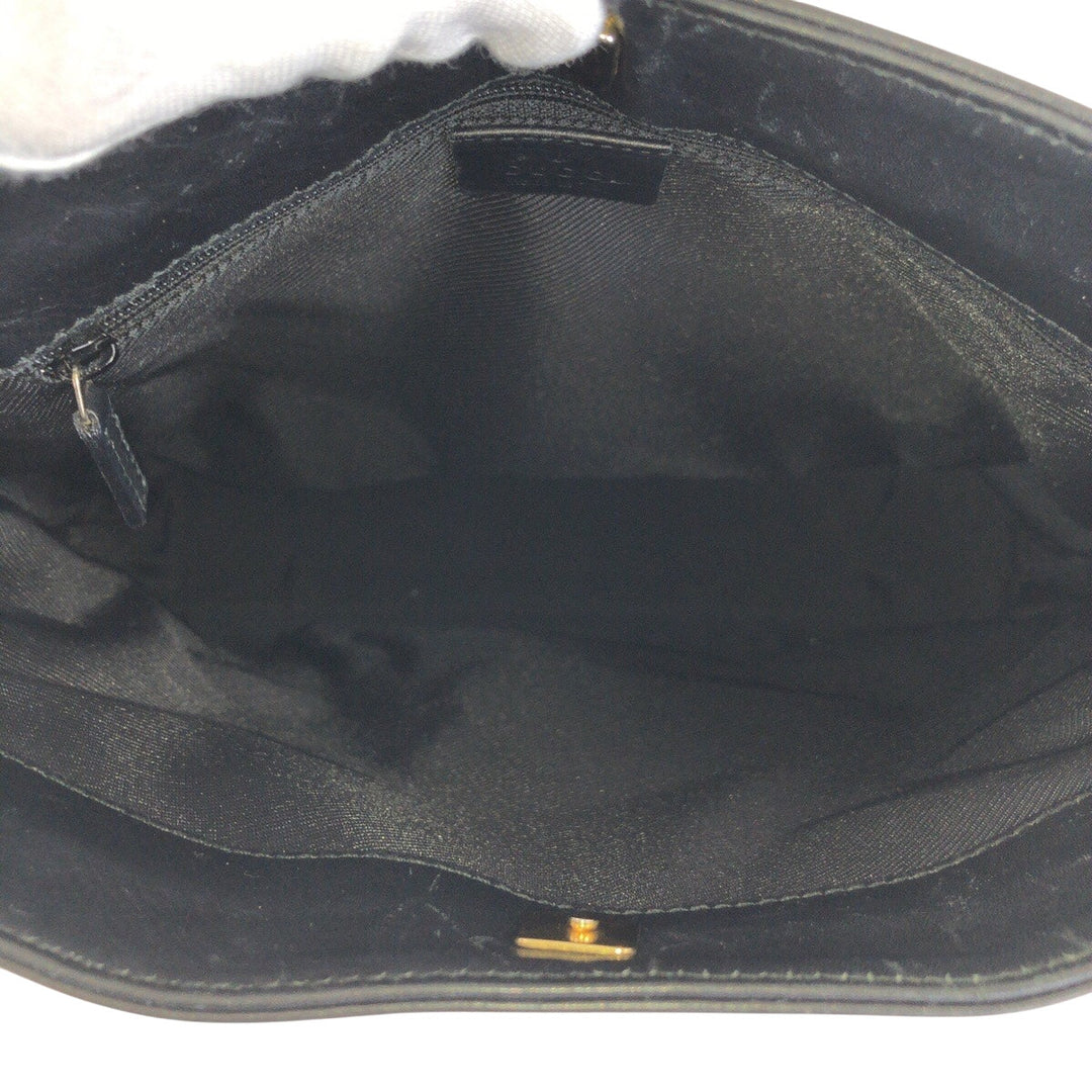 GUCCI Shoulder Bag 001 4231 2123 GG canvas, leather Black GoldMetal Shoulder Bag Women Used Authentic