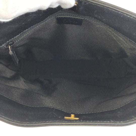 GUCCI Shoulder Bag 001 4231 2123 GG canvas, leather Black GoldMetal Shoulder Bag Women Used Authentic