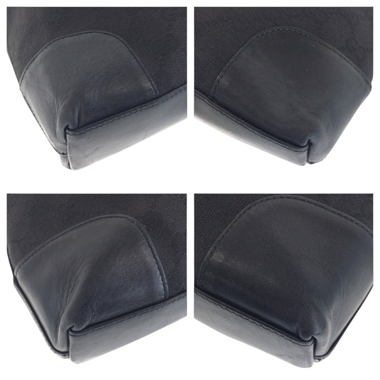 GUCCI Shoulder Bag 001 4231 2123 GG canvas, leather Black GoldMetal Shoulder Bag Women Used Authentic