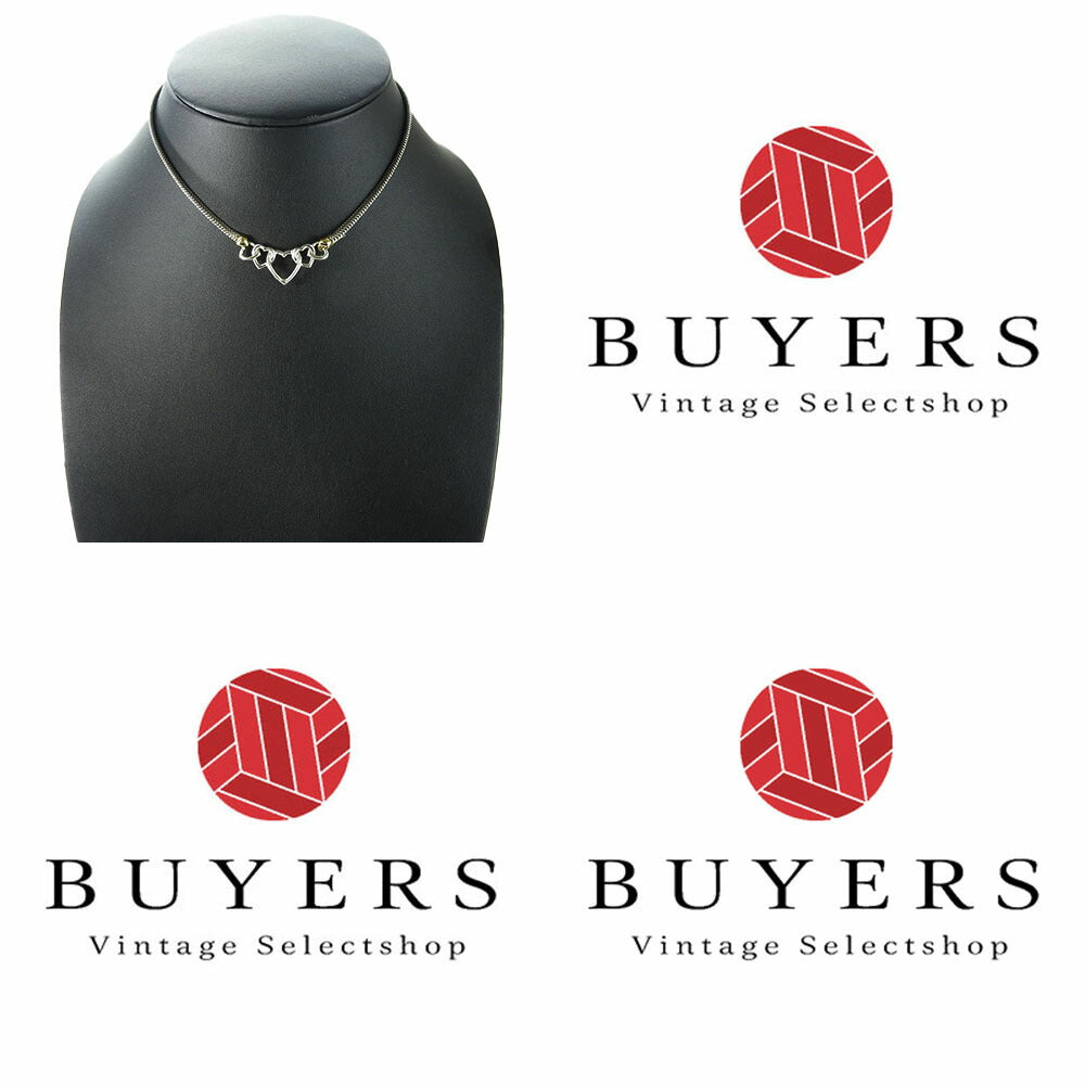 TIFFANY&Co. Necklace Silver925, K18 Yellow Gold Silver heart Women Used Authentic