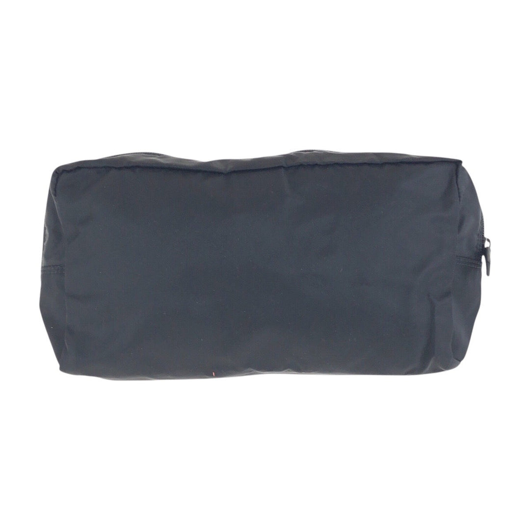 PRADA Pouch Nylon black Pouch Test Triangle With logo Women Used Authentic