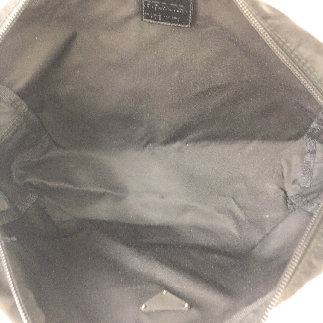PRADA Pouch Nylon black Pouch Test Triangle With logo Women Used Authentic