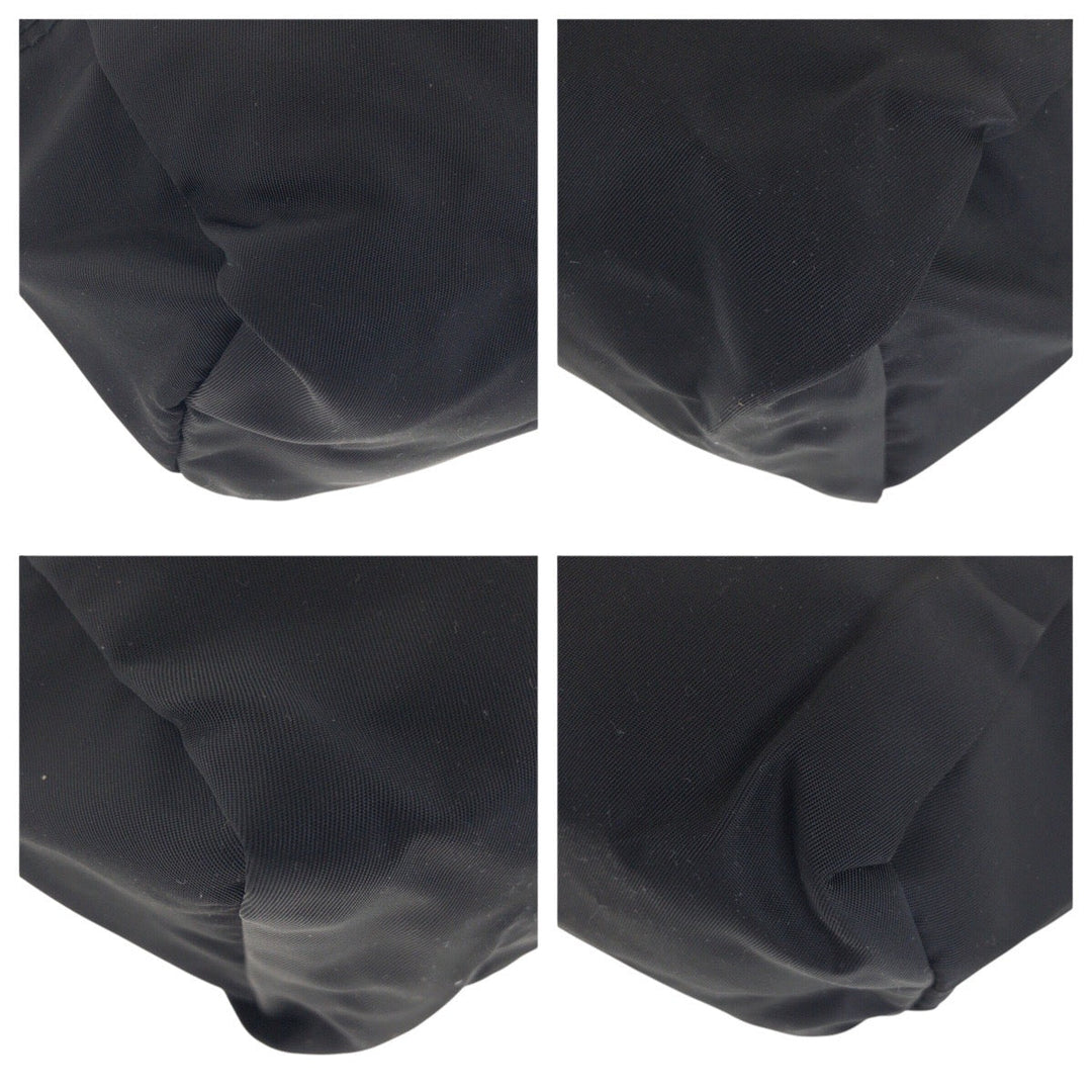 PRADA Pouch Nylon black Pouch Test Triangle With logo Women Used Authentic
