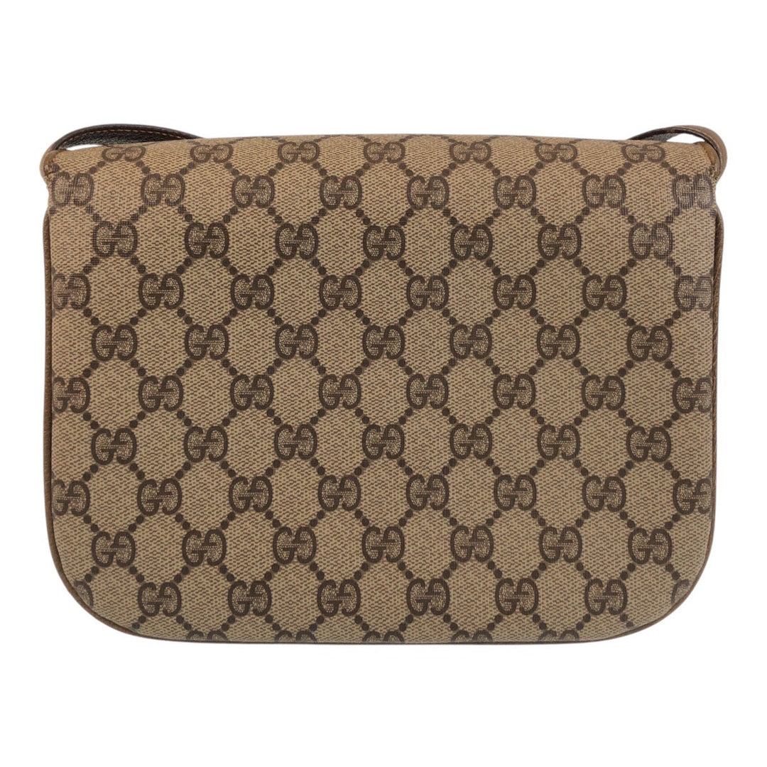 GUCCI Shoulder Bag 001 406 1780 GG Supreme canvas, leather Brown Gold Metal Crossbody Shoulder Bag Messenger Bag Old Gucci Women Used Authentic