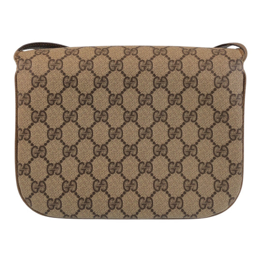 GUCCI Shoulder Bag 001 406 1780 GG Supreme canvas, leather Brown Gold Metal Crossbody Shoulder Bag Messenger Bag Old Gucci Women Used Authentic