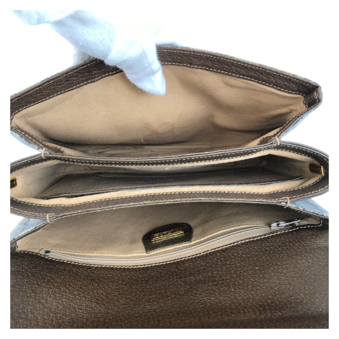 GUCCI Shoulder Bag 001 406 1780 GG Supreme canvas, leather Brown Gold Metal Crossbody Shoulder Bag Messenger Bag Old Gucci Women Used Authentic