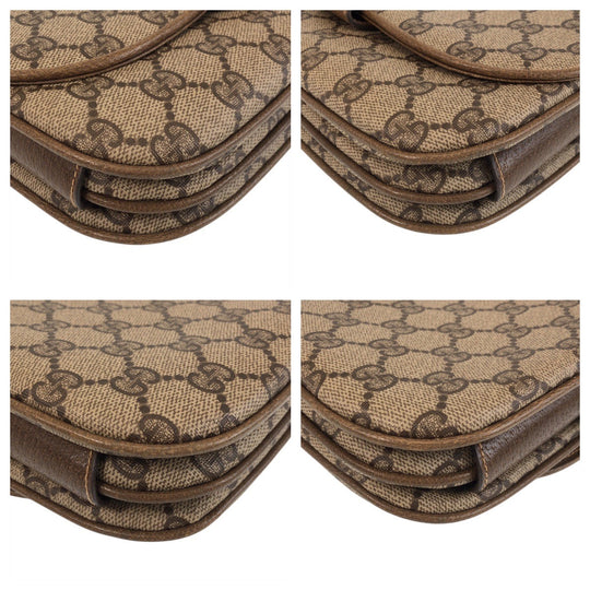 GUCCI Shoulder Bag 001 406 1780 GG Supreme canvas, leather Brown Gold Metal Crossbody Shoulder Bag Messenger Bag Old Gucci Women Used Authentic