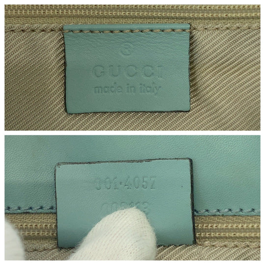 GUCCI Shoulder Bag 001 4057 GG canvas Blue GoldMetal Shoulder Bag Hobo Jackie Women Used Authentic