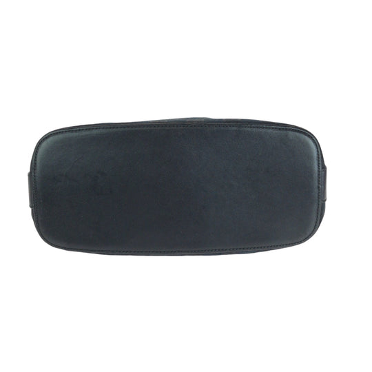 GUCCI Shoulder Bag 001 3814 GG canvas Black SilverMetal Hobo Shoulder Bag Women Used Authentic