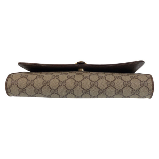 GUCCI Shoulder Bag 904 02 050 GG Supreme canvas, leather Brown Gold Metal Crossbody Shoulder Bag Pochette Old Gucci Women Used Authentic