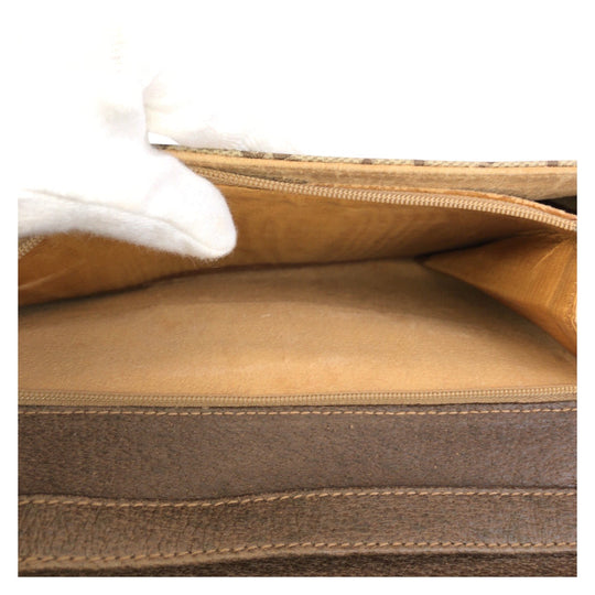 GUCCI Shoulder Bag 904 02 050 GG Supreme canvas, leather Brown Gold Metal Crossbody Shoulder Bag Pochette Old Gucci Women Used Authentic