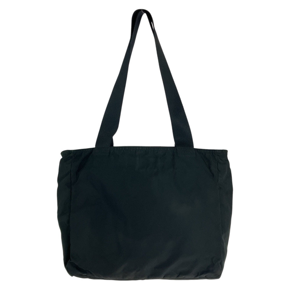 PRADA Tote Bag Nylon BlackSilverMetal Tote Bag Shoulder Bag Test Triangle With logo Women Used Authentic