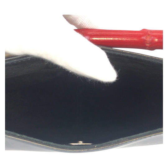 GUCCI Shoulder Bag 001 3739 Leather, Bamboo Black black red Shoulder Bag Hobo Bamboo Women Used Authentic