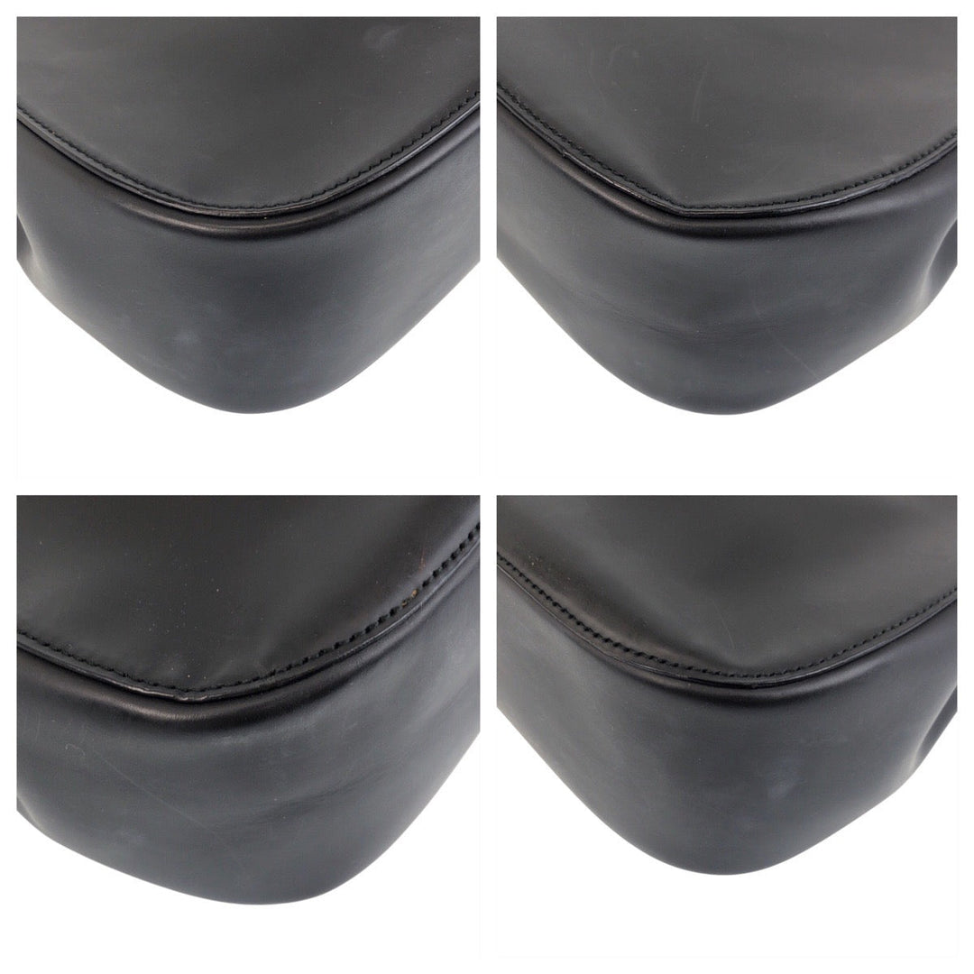 GUCCI Shoulder Bag 001 3739 Leather, Bamboo Black black red Shoulder Bag Hobo Bamboo Women Used Authentic