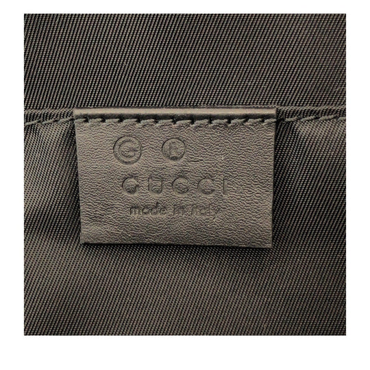 GUCCI business bag 630916 Canvas, Leather Black SilverMetal business bag pouch Sherry line mens Used Authentic