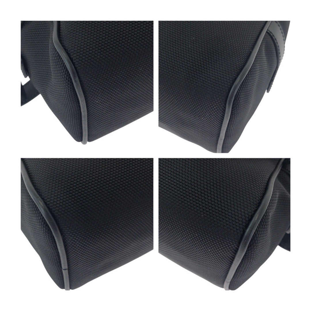 GUCCI business bag 630916 Canvas, Leather Black SilverMetal business bag pouch Sherry line mens Used Authentic