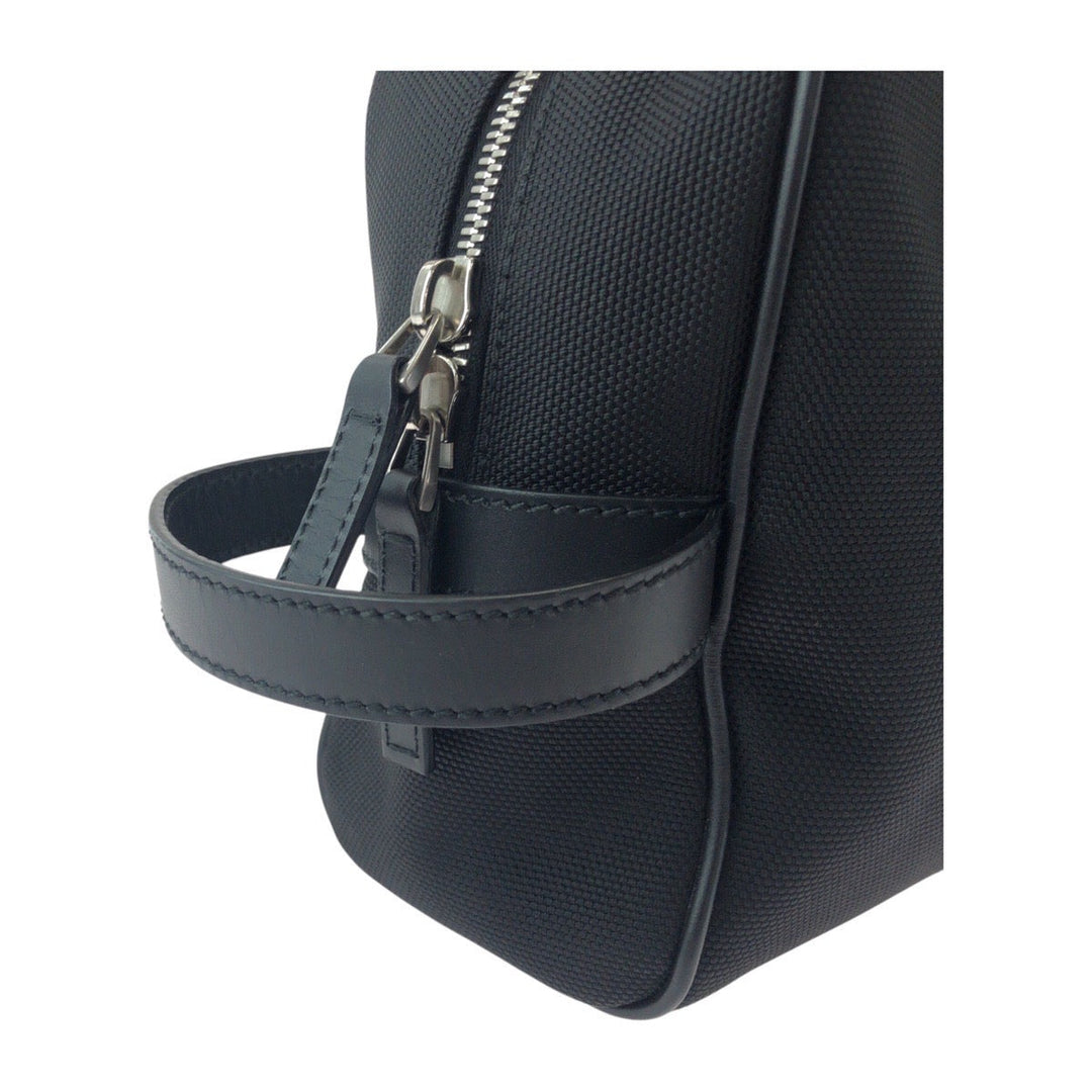GUCCI business bag 630916 Canvas, Leather Black SilverMetal business bag pouch Sherry line mens Used Authentic