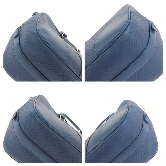 GUCCI Business bag 353394 leather Blue GoldMetal Business bag briefcase Diamante mens Used Authentic