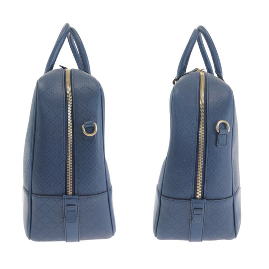 GUCCI Business bag 353394 leather Blue GoldMetal Business bag briefcase Diamante mens Used Authentic