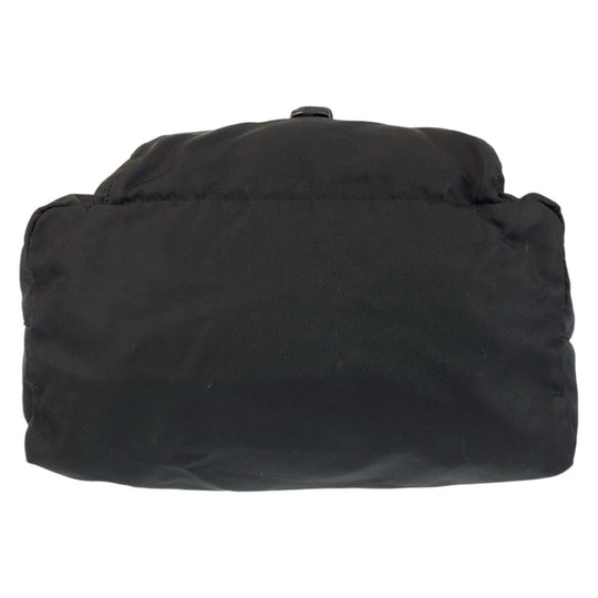 PRADA Shoulder Bag Nylon Black SilverMetal Shoulder Bag Messenger bag Test Triangle With logo Women Used Authentic