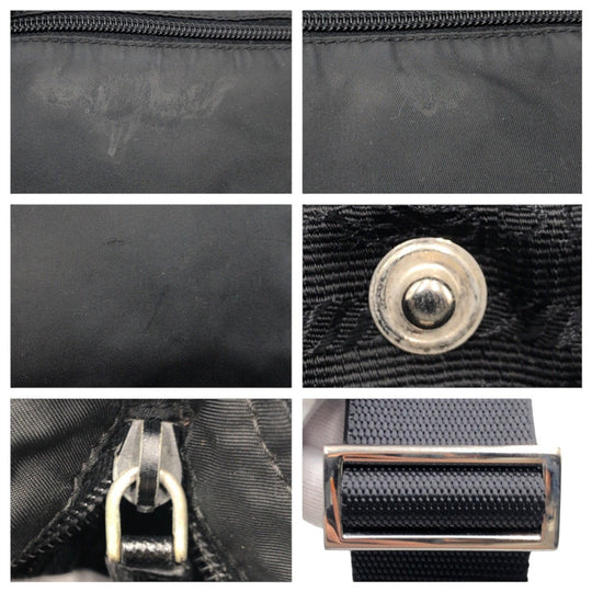 PRADA Shoulder Bag Nylon Black black Shoulder Bag Unisex Test Triangular logo mens Used Authentic