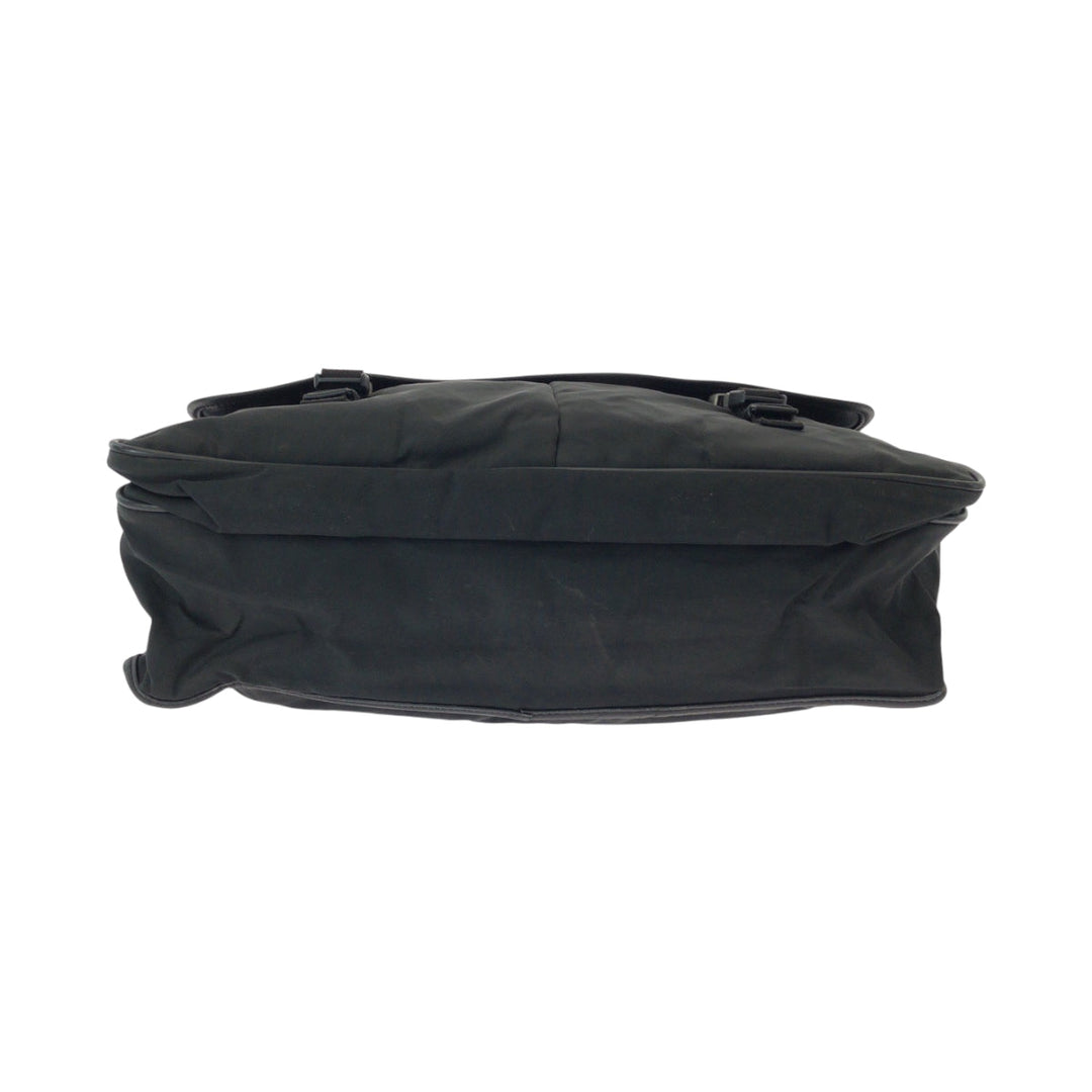 PRADA Shoulder Bag Nylon Black SilverMetal Shoulder Bag Messenger bag Test Triangle With logo mens Used Authentic