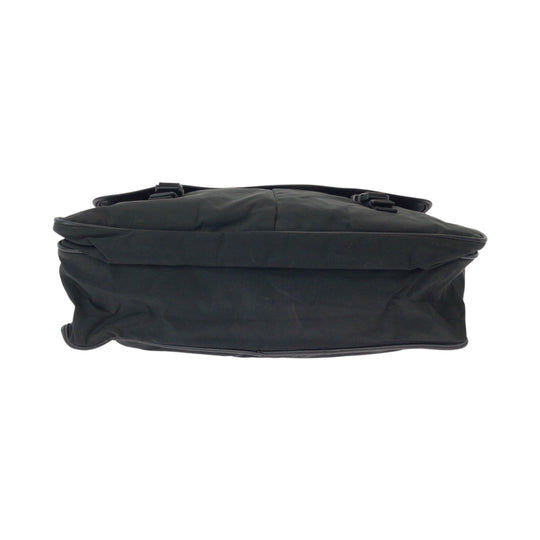 PRADA Shoulder Bag Nylon Black SilverMetal Shoulder Bag Messenger bag Test Triangle With logo mens Used Authentic