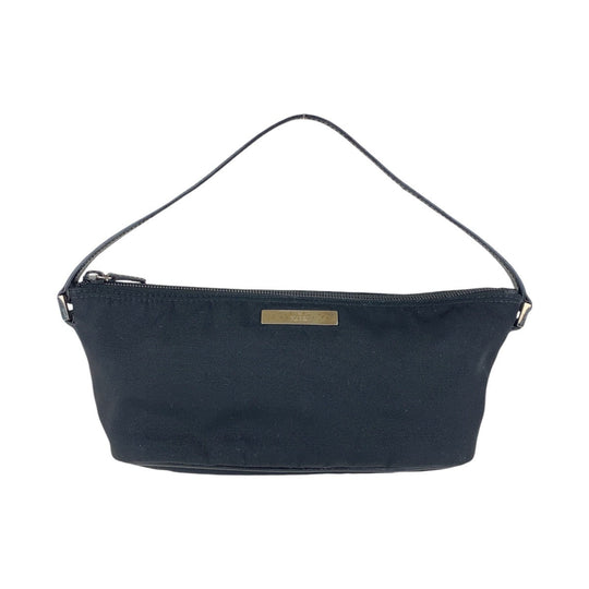 GUCCI Handbag 039 1103 Nylon Black Silver Metal Handbag accessory pouch Women Used Authentic