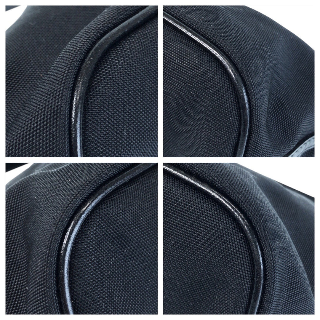 GUCCI Handbag 039 1103 Nylon Black Silver Metal Handbag accessory pouch Women Used Authentic
