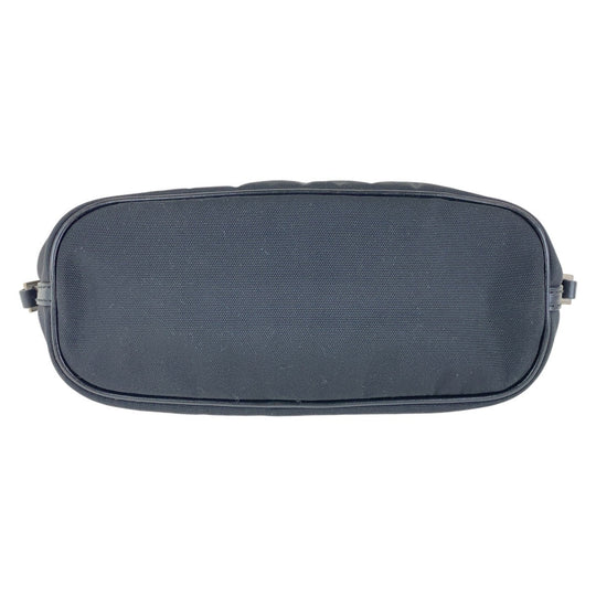 GUCCI Handbag 039 1103 Nylon Black Silver Metal Handbag accessory pouch Women Used Authentic