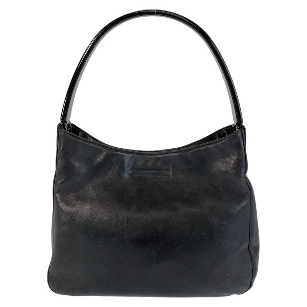 PRADA Shoulder Bag Leather, Plastic Black black Shoulder Bag Women Used Authentic