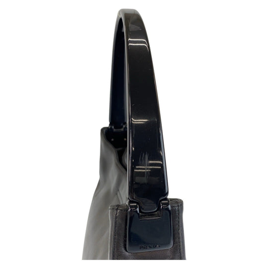 PRADA Shoulder Bag Leather, Plastic Black black Shoulder Bag Women Used Authentic