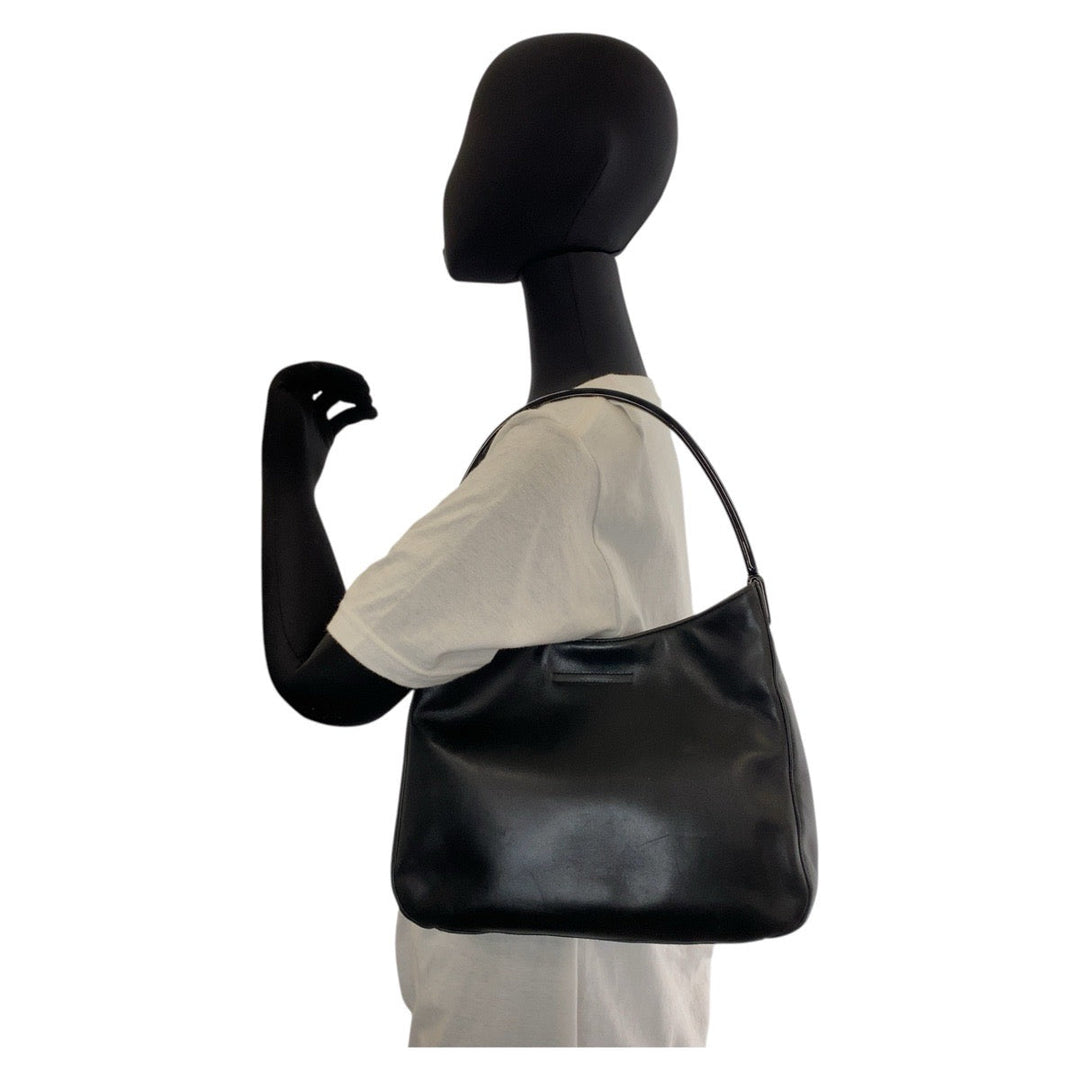 PRADA Shoulder Bag Leather, Plastic Black black Shoulder Bag Women Used Authentic