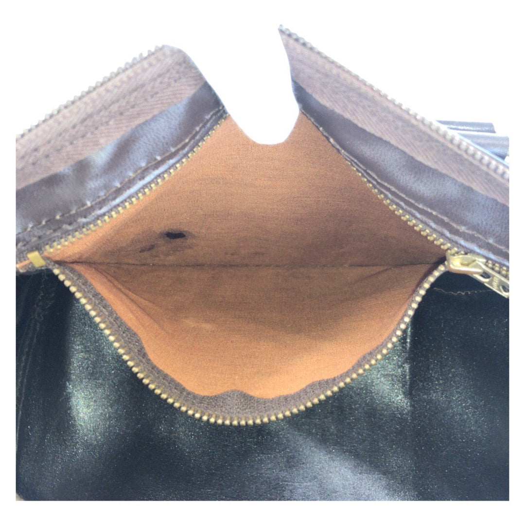 Christian Dior Handbag Canvas, Leather Brown Gold Metal Handbag Boston Duffel bag Trotter Women Used Authentic
