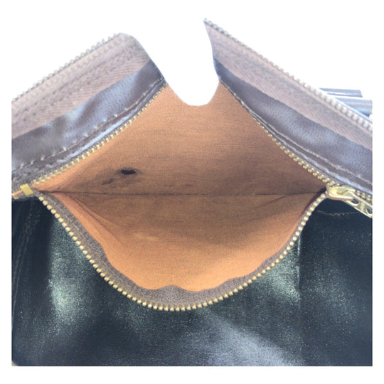 Christian Dior Handbag Canvas, Leather Brown Gold Metal Handbag Boston Duffel bag Trotter Women Used Authentic