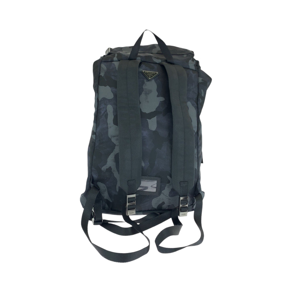 PRADA Backpack V136 Nylon khaki Backpack Backpack Tessuto Camouflage Pattern Triangle With logo mens Used Authentic