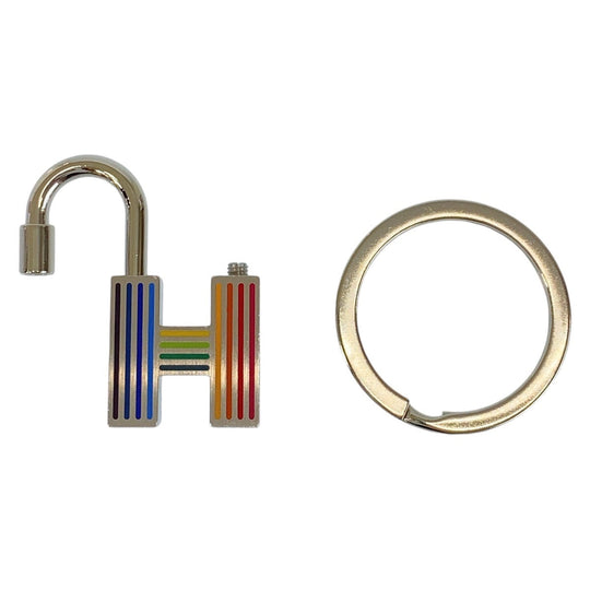 HERMES key ring metal multicolor Key ring Key ring H Cadena Women Used Authentic