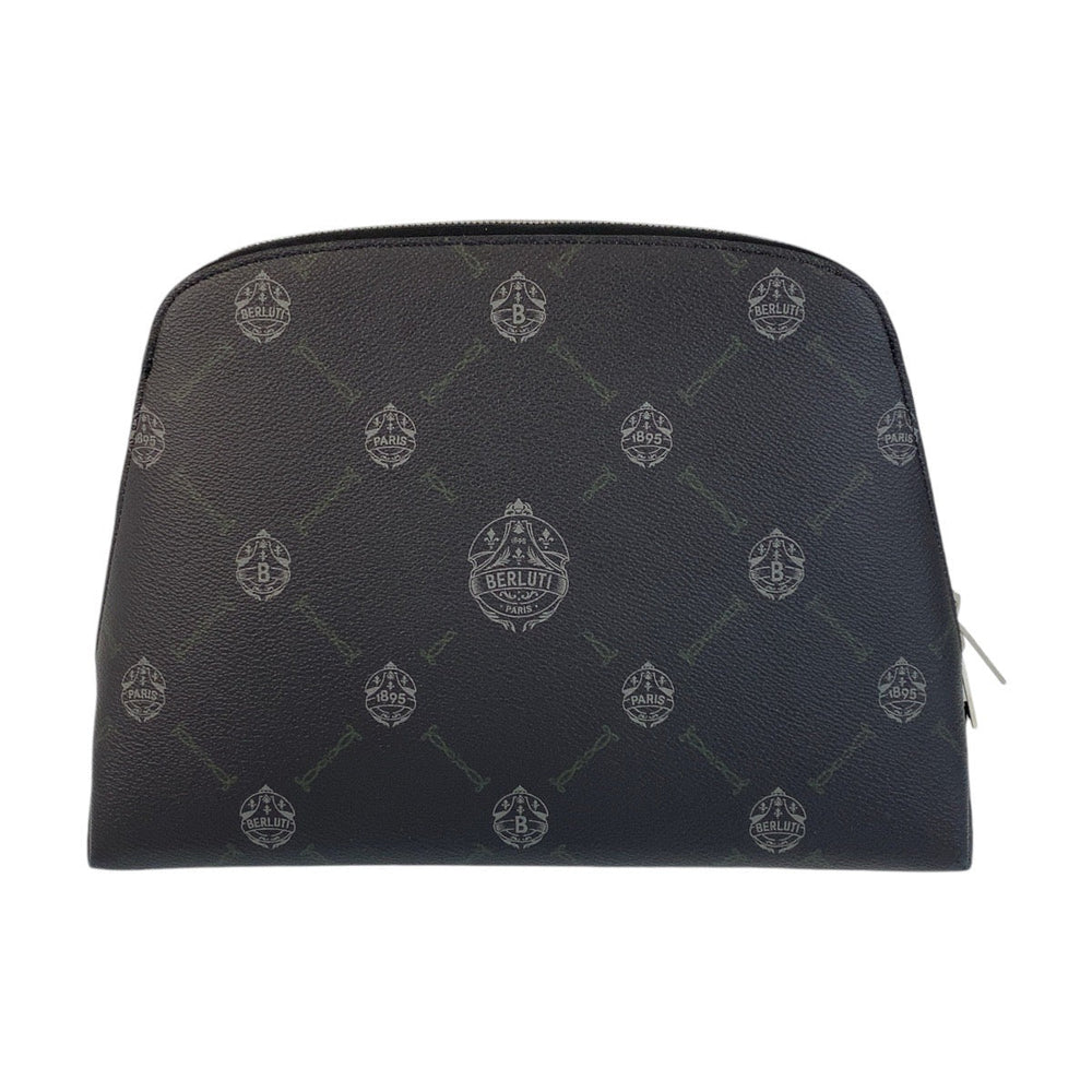 Berluti Clutch bag PVC Black SilverMetal Clutch bag business bag Escapard mens Used Authentic
