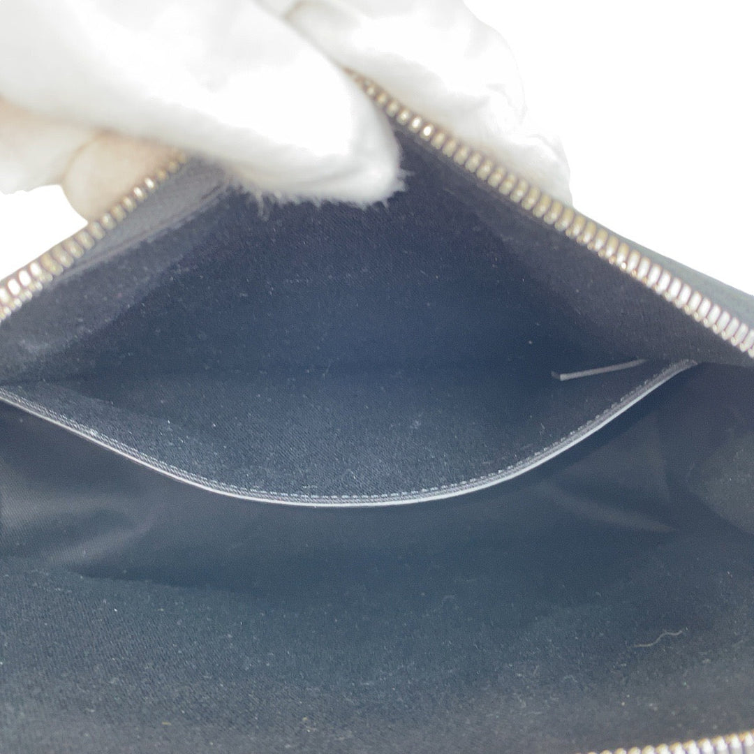 Berluti Clutch bag PVC Black SilverMetal Clutch bag business bag Escapard mens Used Authentic