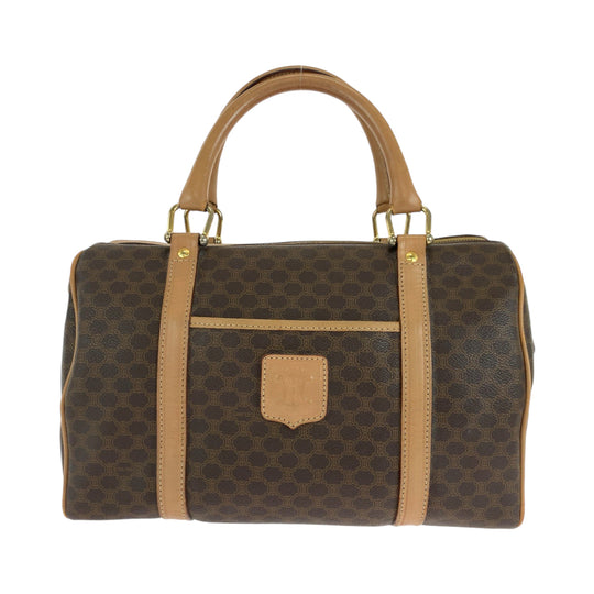 CELINE Boston Duffel bag M13 PVC Brown Gold Metal Boston Duffel bag Handbag Macadam Women Used Authentic